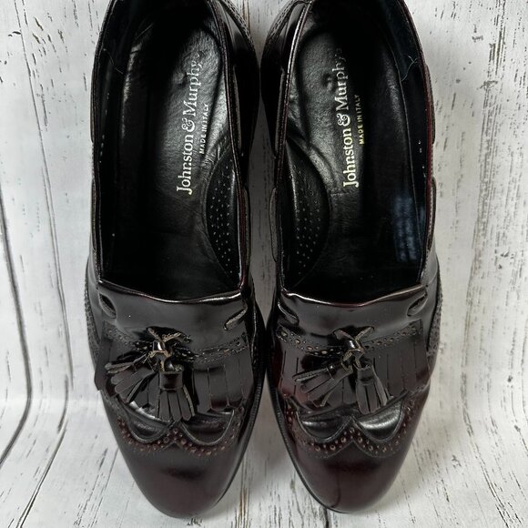 Johnston & Murphy Cordavan Tassel Wingtip Dress Loafers Mens Size 9 - Picture 6 of 11